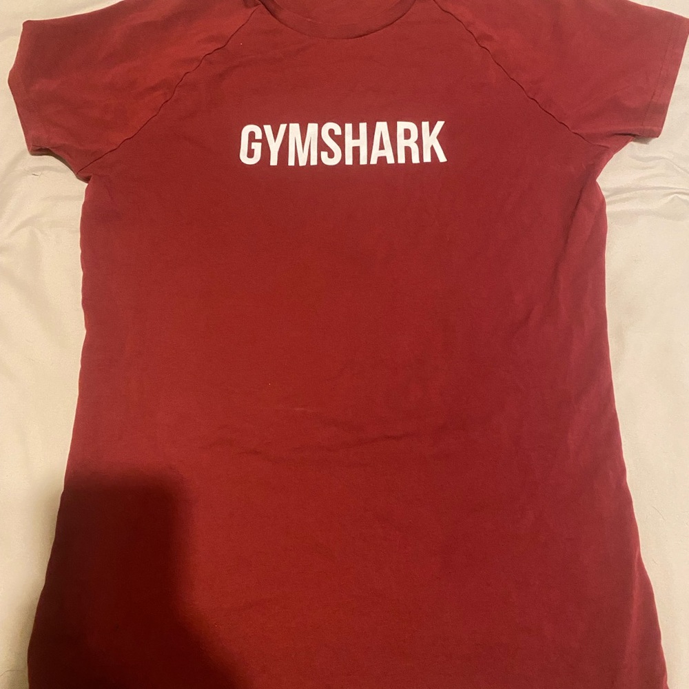 Gymshark Burgundy Tee with White Label